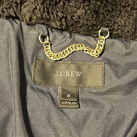 J.Crew Striped Puffer Jacket - Size 6 - Picture 7 of 7